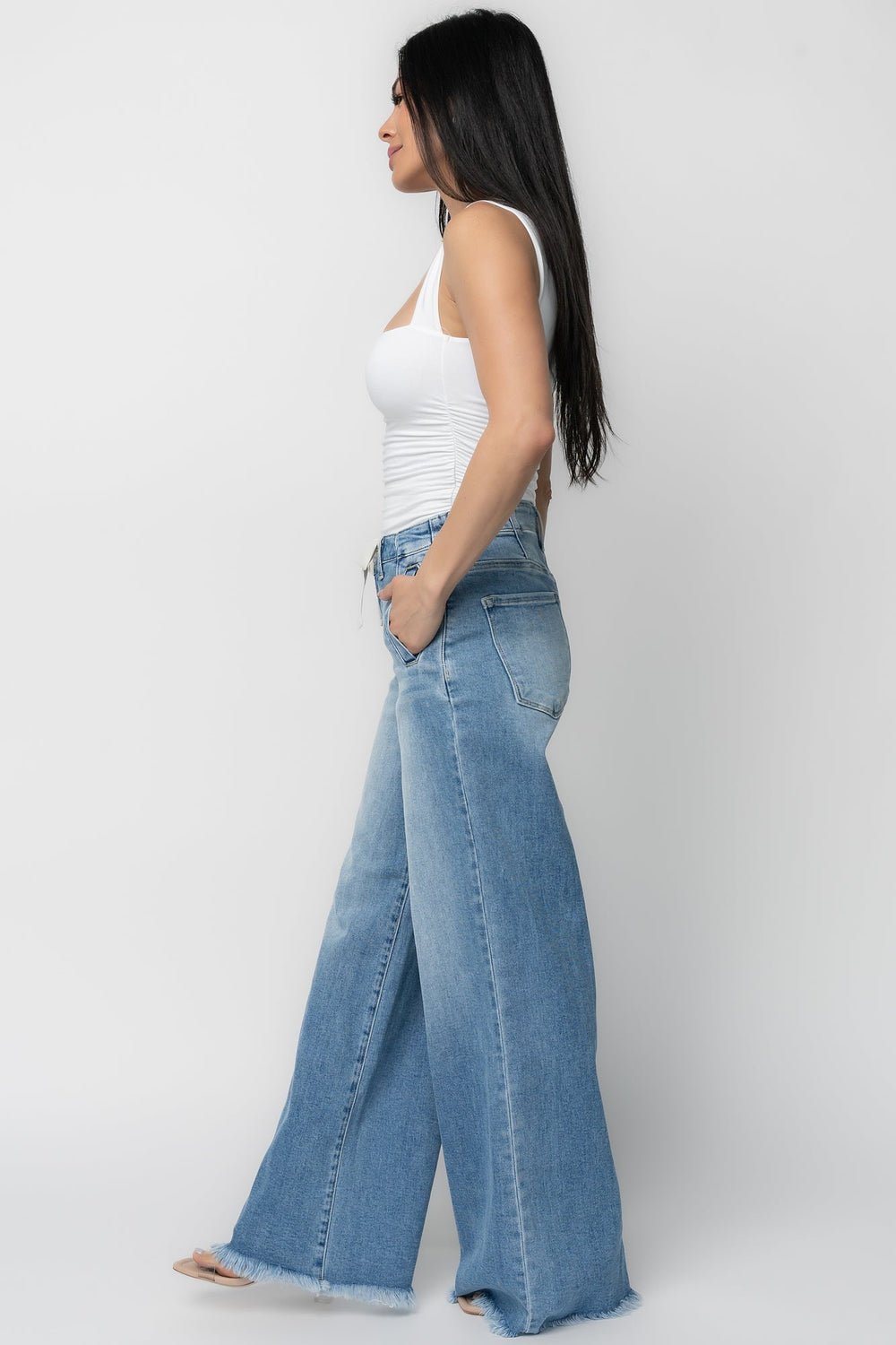 Jardin High Rise Wide Leg Jeans | Baltic Born Mid Wash