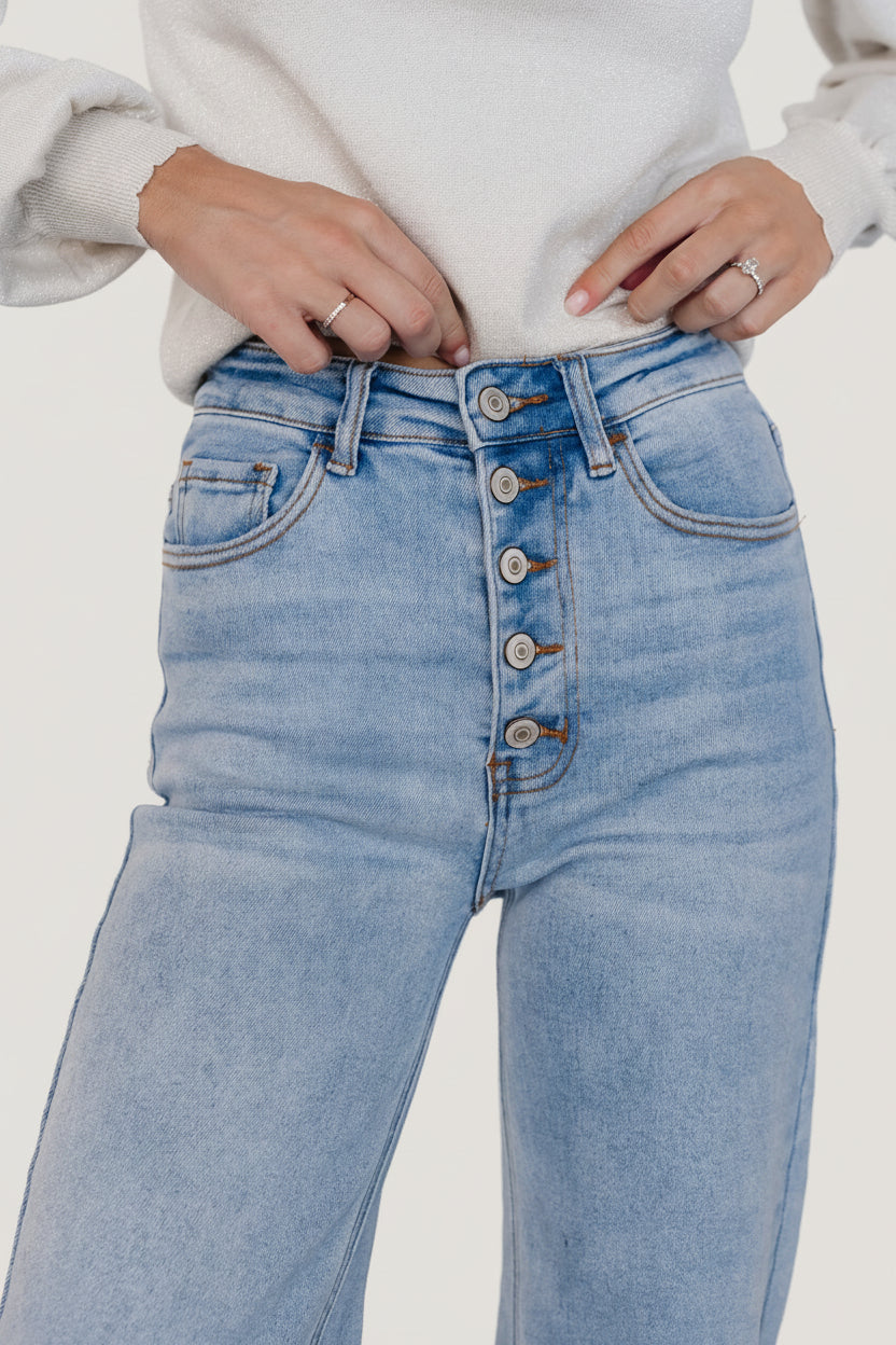 Brody High Rise Wide Leg Jeans | Baltic Born Light Wash