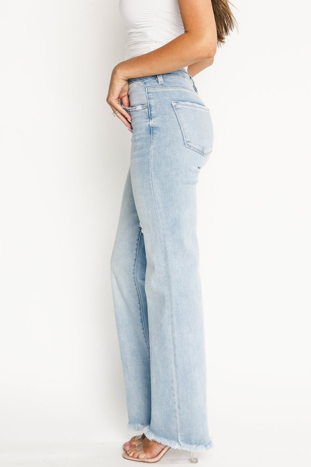 Allure High Rise Straight Jeans | Baltic Born Light Wash