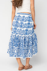 Patience Skirt | Baltic Born White + Blue