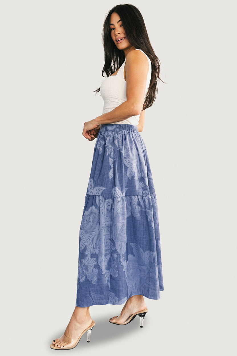 Alejandra Midi Skirt | Baltic Born Blue Floral