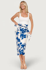 Vista Wrap Midi Skirt | Baltic Born Blue Print
