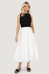 Katie Pleated Midi Skirt | Baltic Born Off White