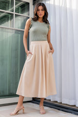 Katie Pleated Midi Skirt | Baltic Born Natural