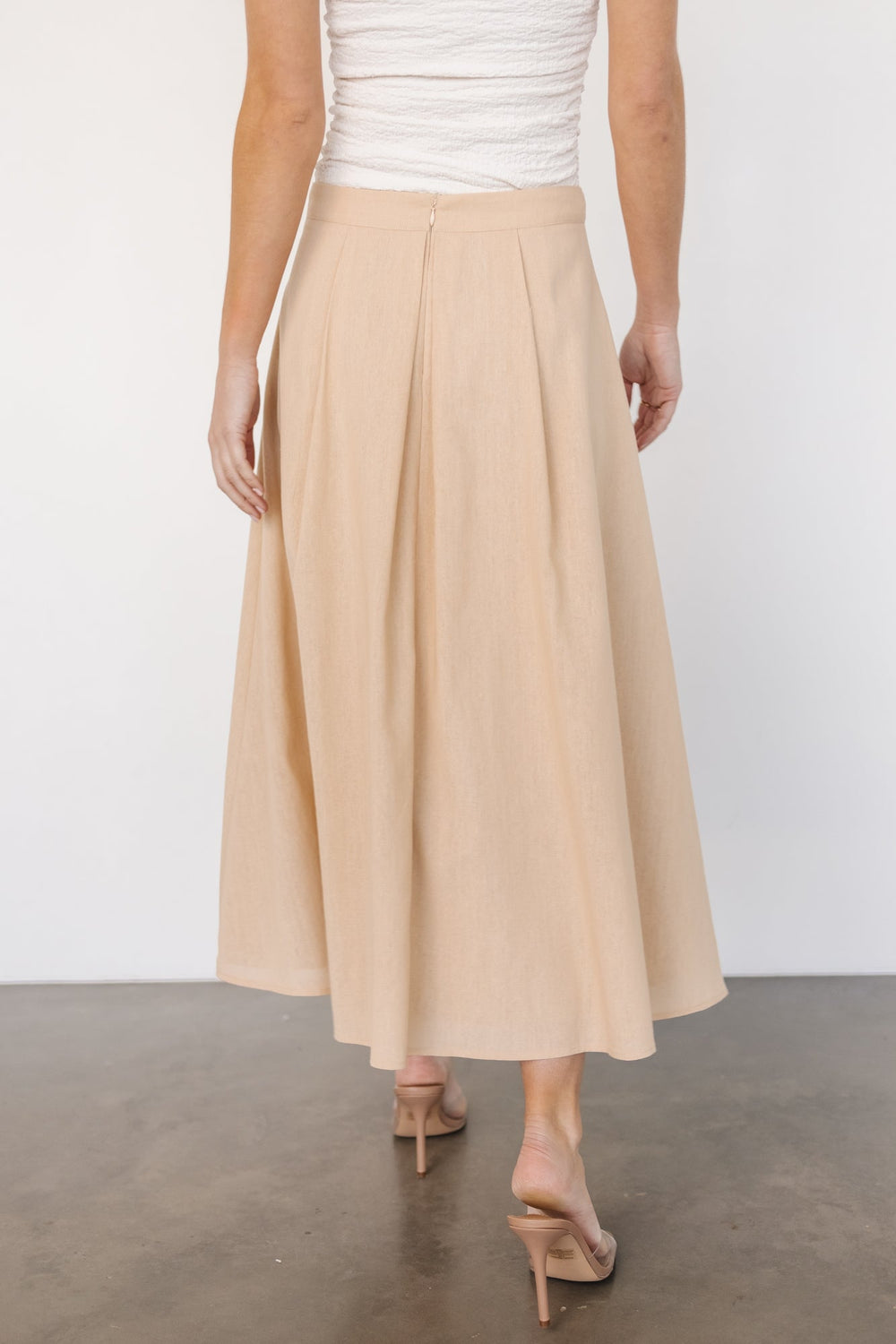 Katie Pleated Midi Skirt | Baltic Born Natural