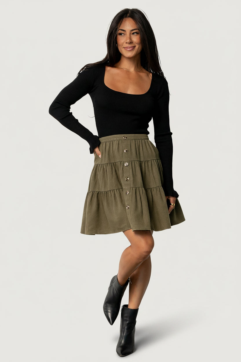 Ebba Short Skirt | Baltic Born Olive