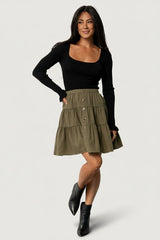 Ebba Short Skirt | Baltic Born Olive