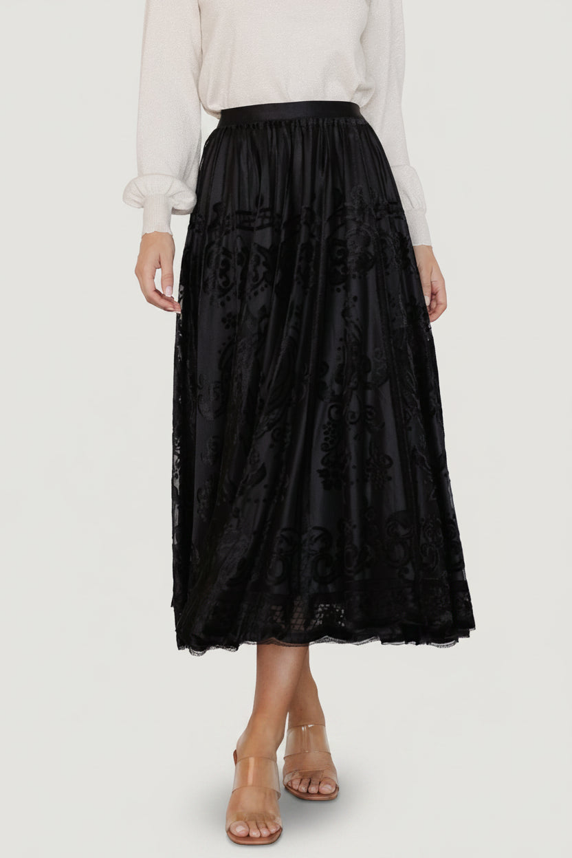 Palini Velvet Skirt | Baltic Born Black