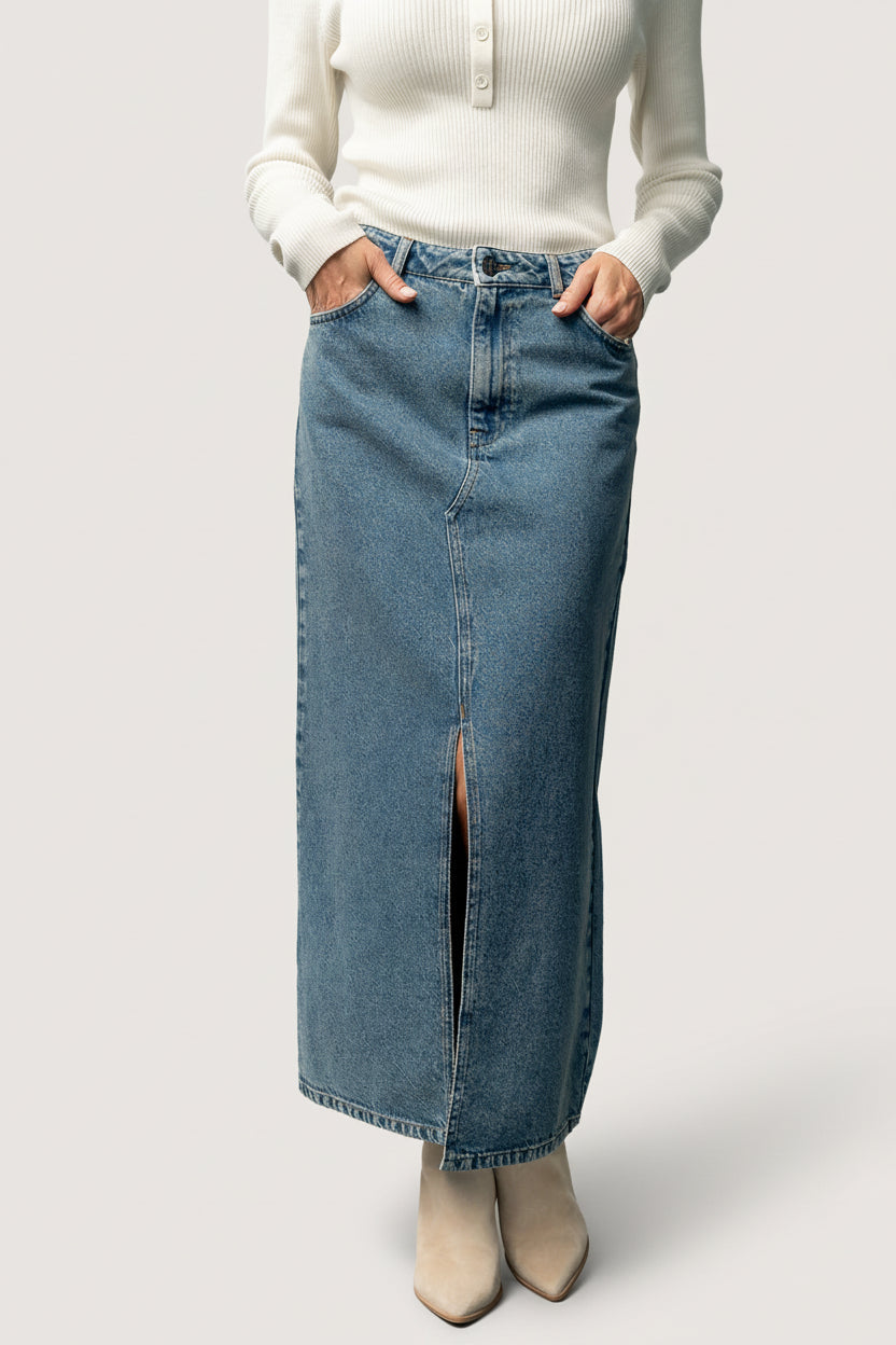 Aleksa Denim Midi Skirt | Baltic Born Medium Wash