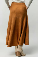 Tona Faux Suede Skirt | Baltic Born Camel