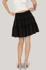 Ebba Short Skirt | Baltic Born Washed Black