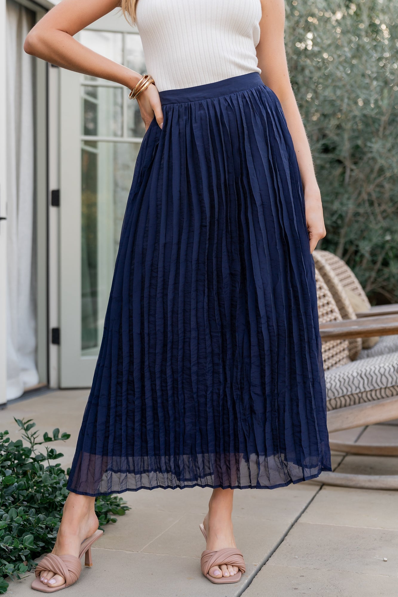 Cyra Midi Skirt | Baltic Born Navy