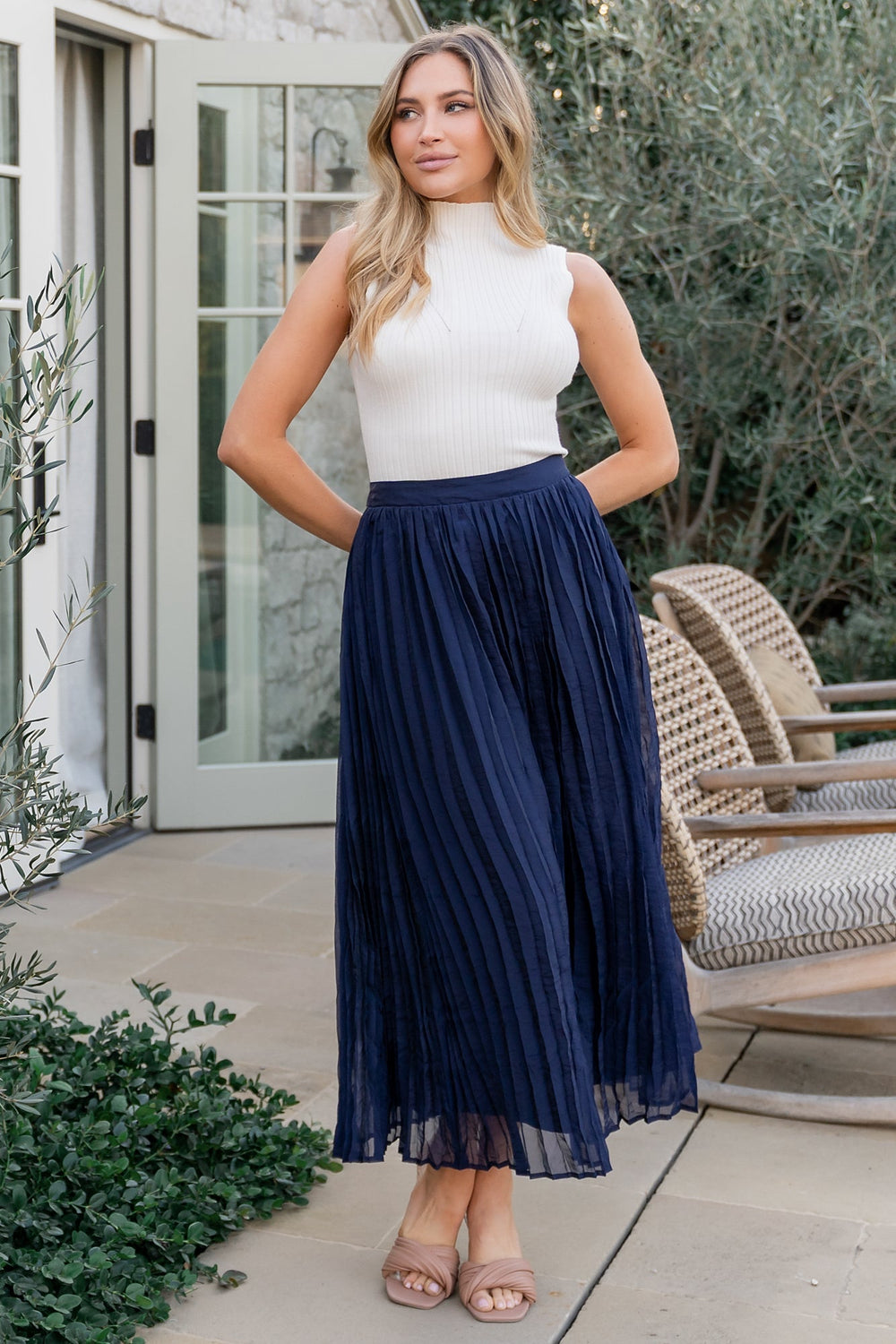 Cyra Midi Skirt | Baltic Born Navy