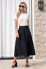 Katie Pleated Midi Skirt | Baltic Born Black