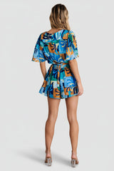 Karissa Romper | Baltic Born Blue Multi Print