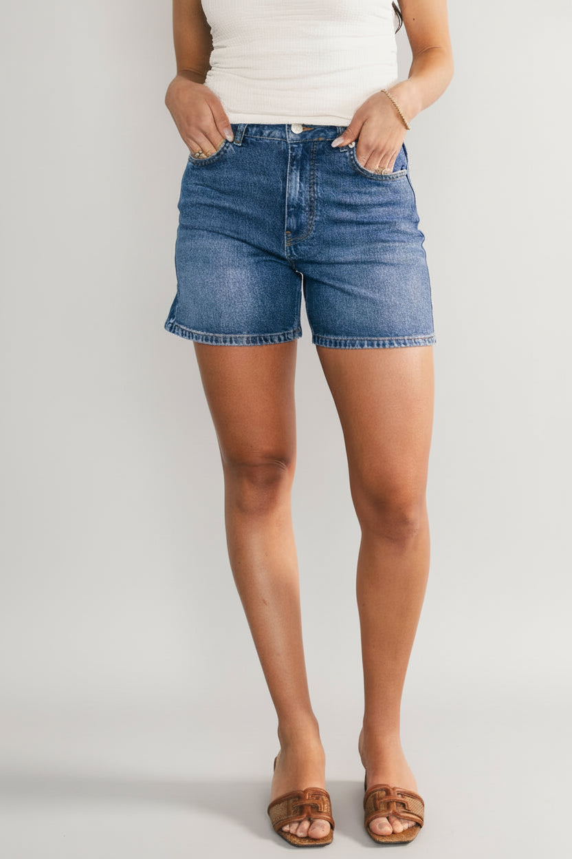 Lennon High Rise Jean Shorts | Baltic Born Medium Wash