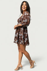 Amalia Romper | Baltic Born Brown Multi Floral