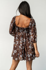 Amalia Romper | Baltic Born Brown Multi Floral