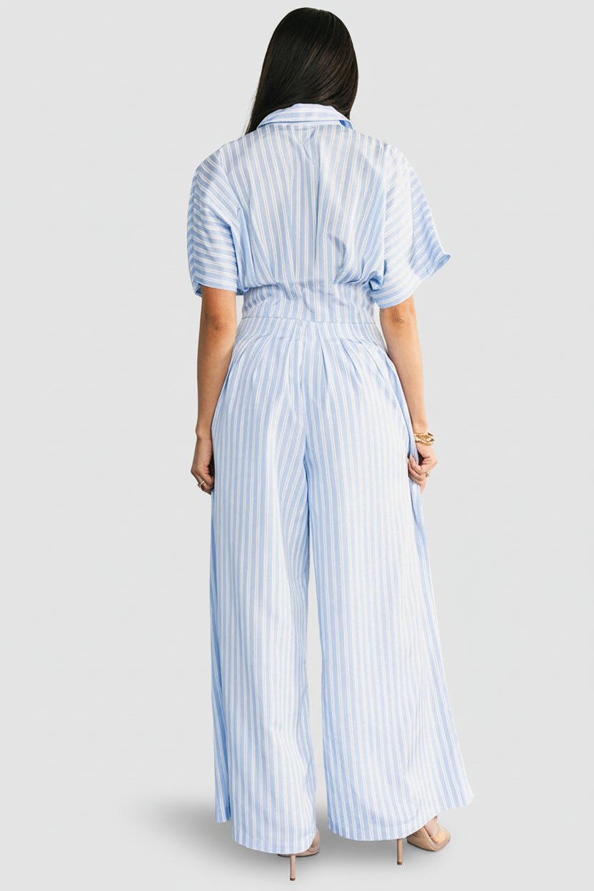 Sariah Jumpsuit | Baltic Born Blue Stripe
