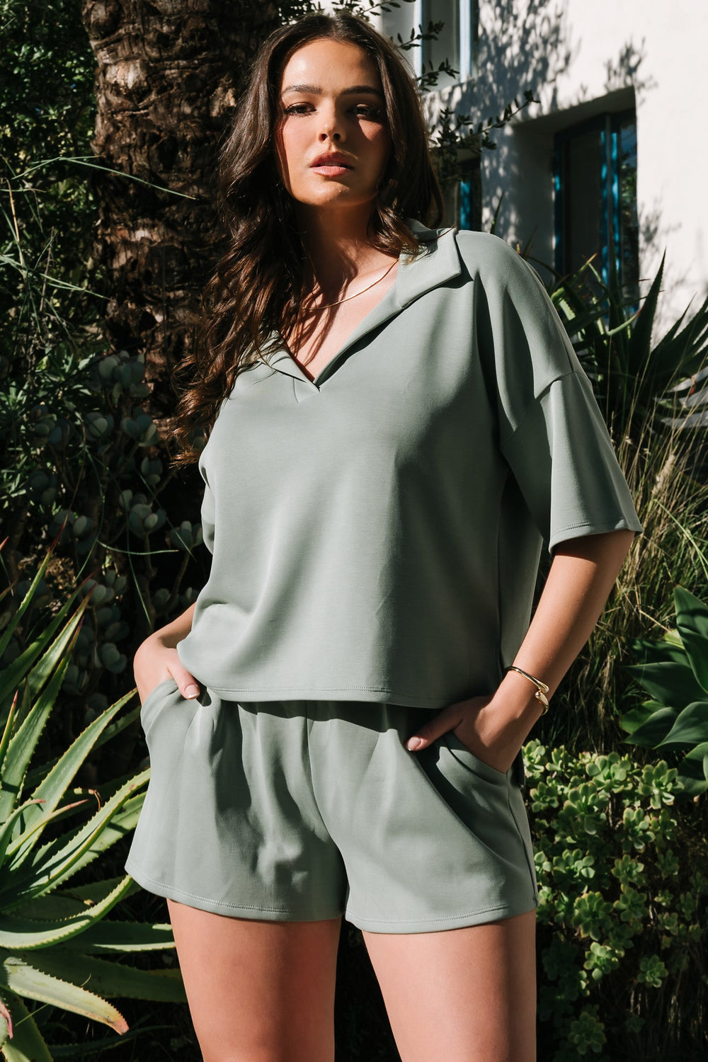 Ana Top + Shorts Set | Baltic Born Green
