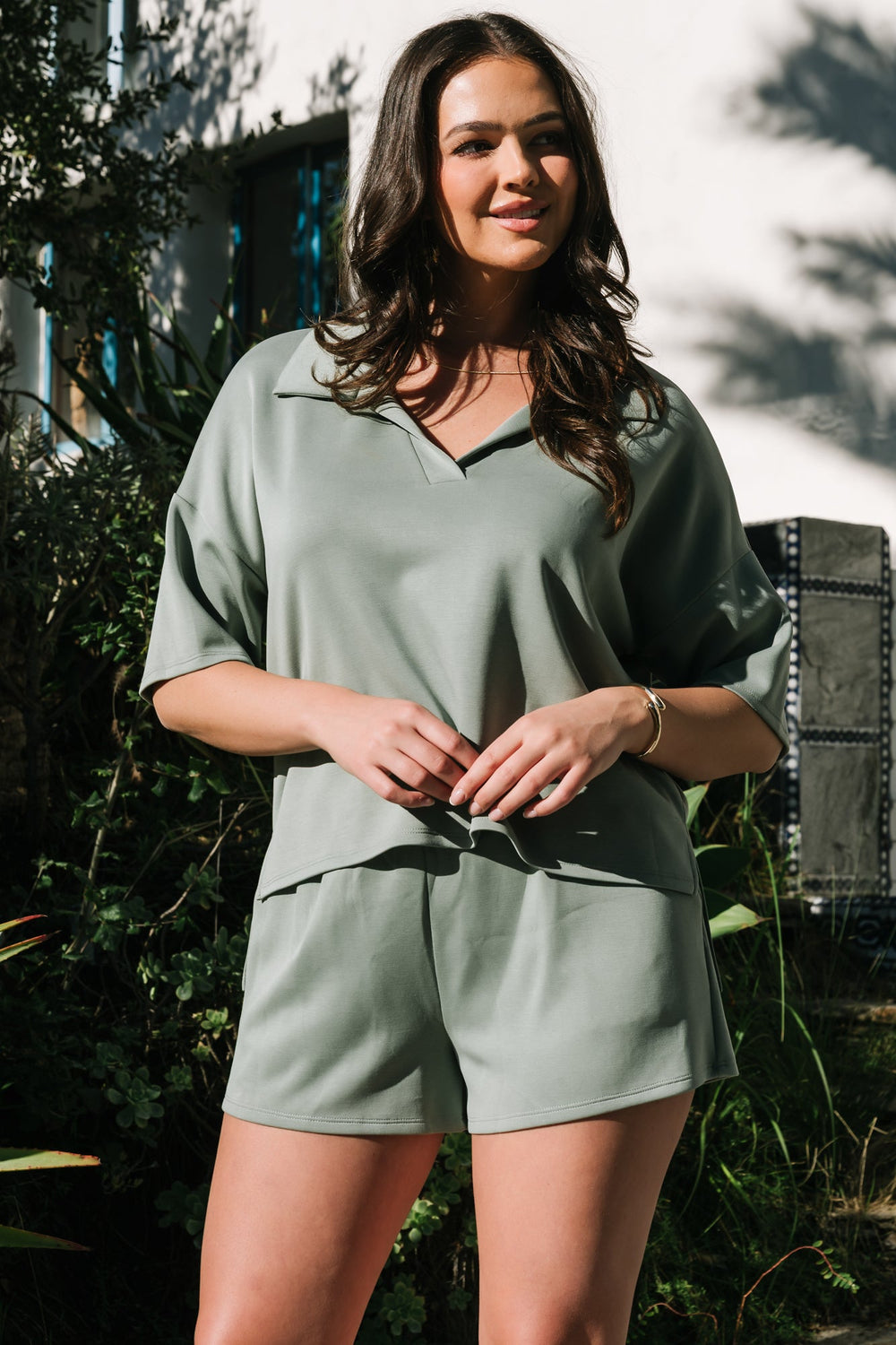 Ana Top + Shorts Set | Baltic Born Green