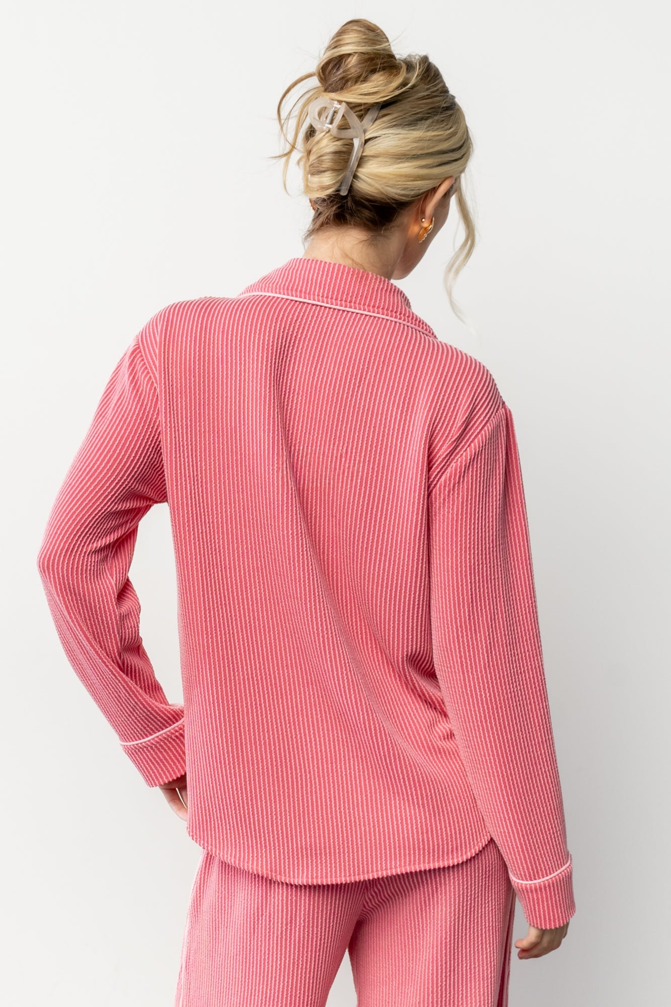 Eloise Ribbed Pajama Set | Baltic Born Pink