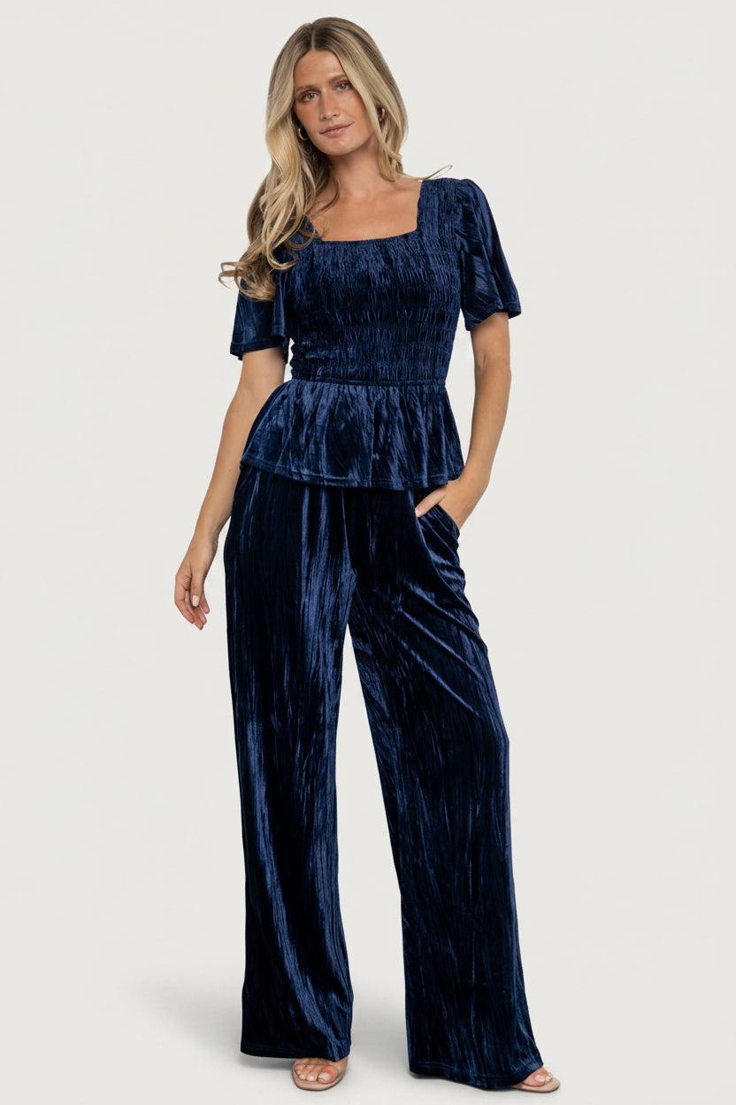 Elin Velvet Set | Baltic Born Navy