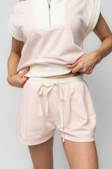 Leah Half Zip Lounge Set | Baltic Born Pink