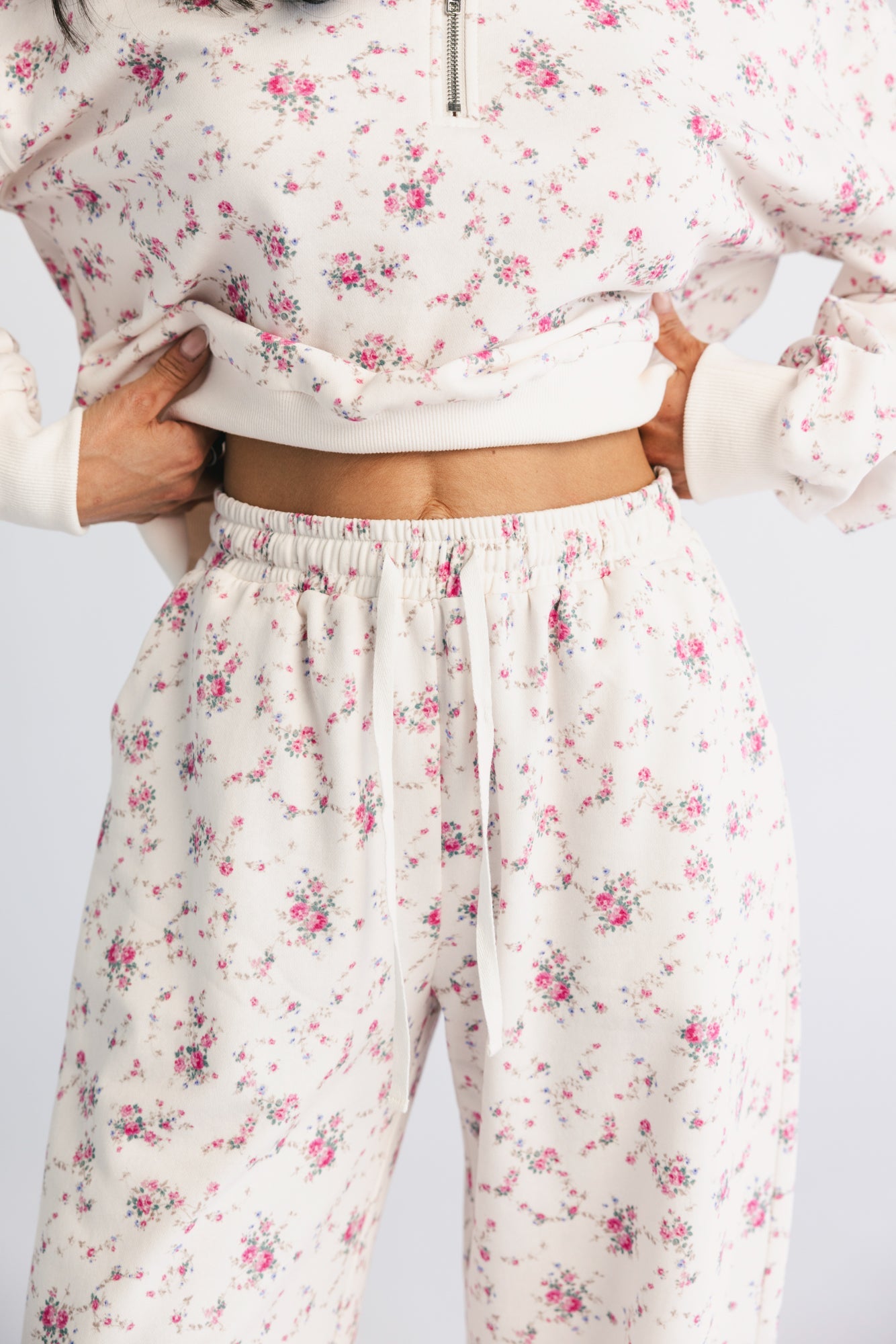 Allison Lounge Set | Baltic Born Ivory + Pink Floral