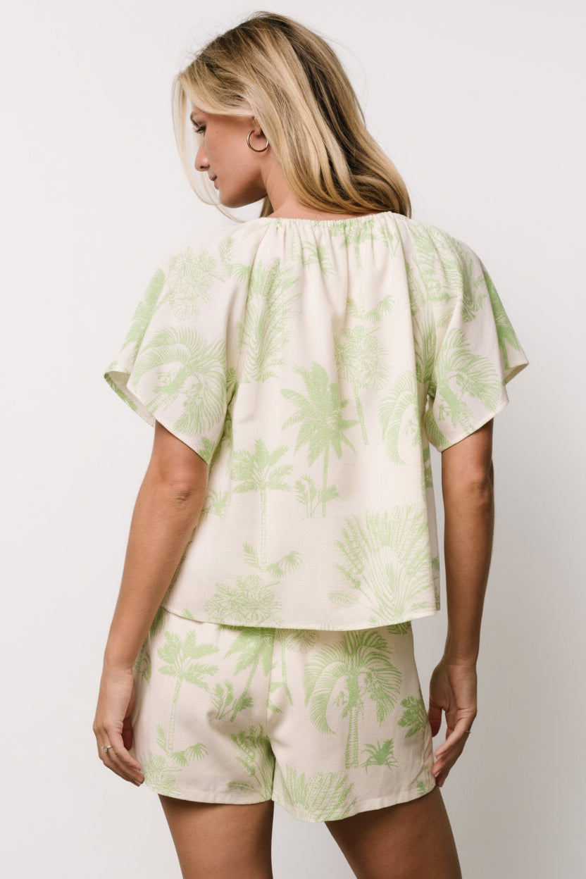 Carlina Set | Baltic Born Cream + Green Print