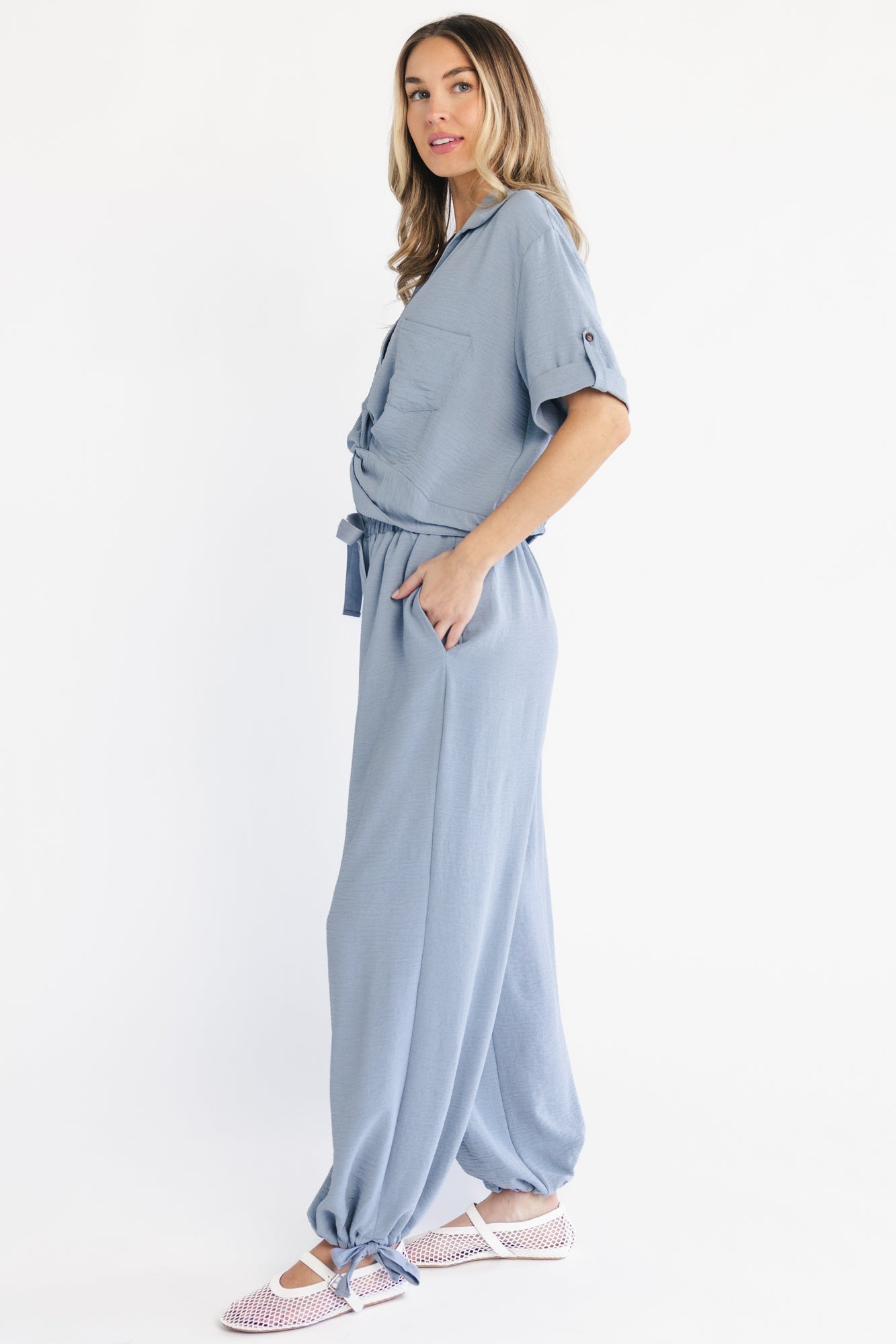 Briar Top + Pants Set | Baltic Born Dusty Blue
