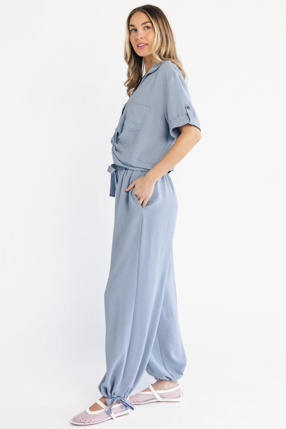 Briar Top + Pants Set | Baltic Born Dusty Blue