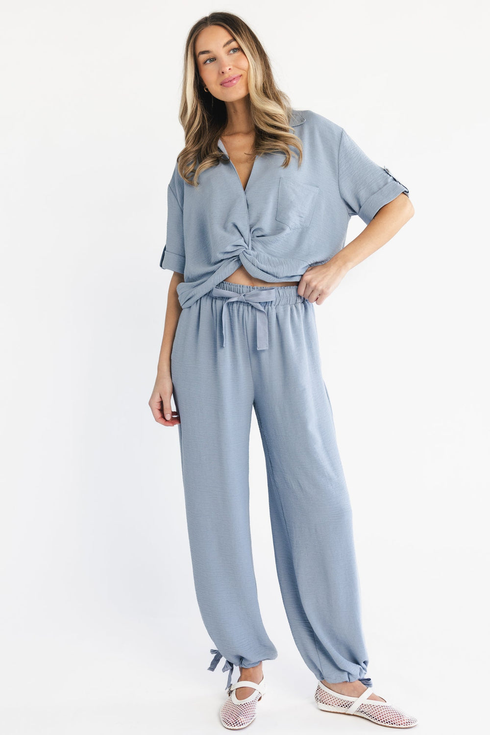 Briar Top + Pants Set | Baltic Born Dusty Blue