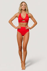 Del Mar Ribbed Bikini Bottom | Baltic Born Red