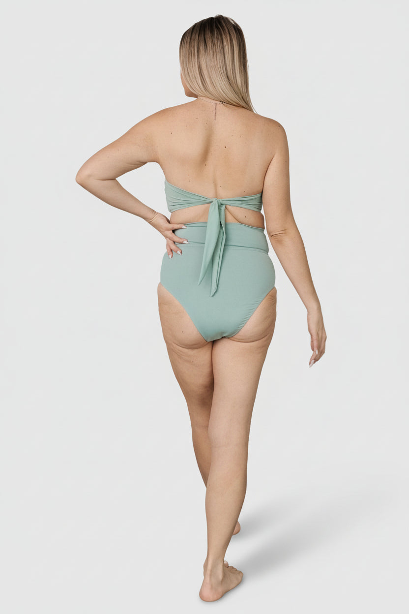 Milos High Waist Bikini Bottom | Baltic Born Sage