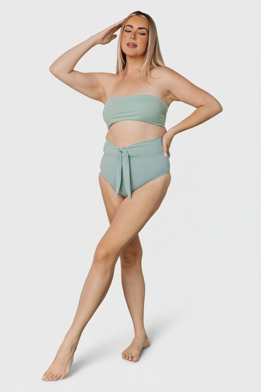 Milos High Waist Bikini Bottom | Baltic Born Sage
