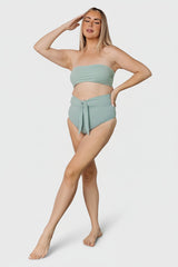 Milos High Waist Bikini Bottom | Baltic Born Sage