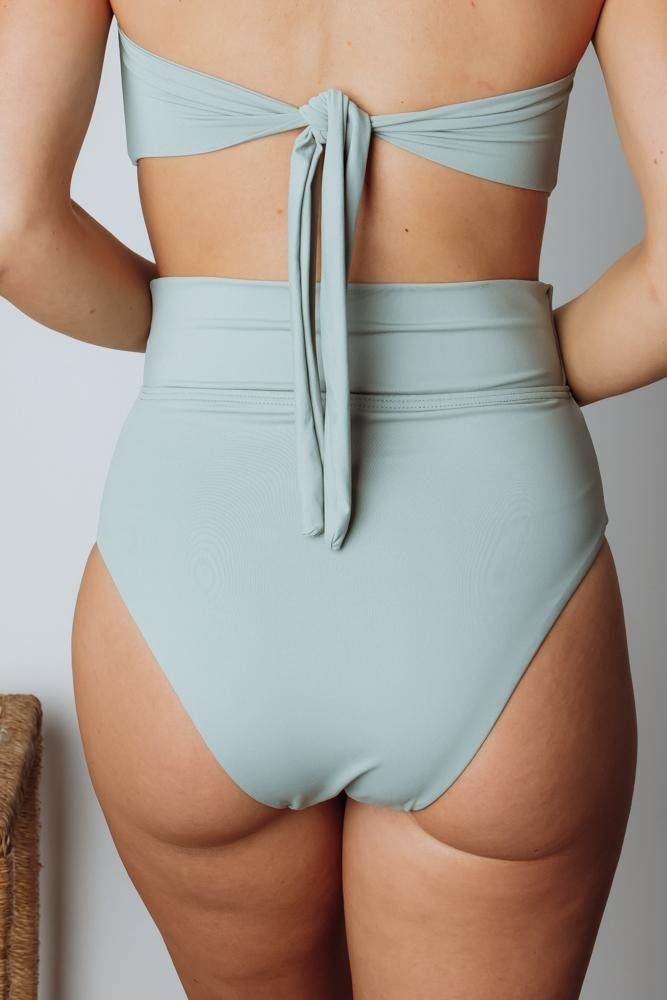 Milos High Waist Bikini Bottom | Baltic Born Sage