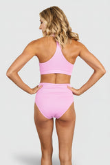 Del Mar Ribbed Bikini Top | Baltic Born Pink