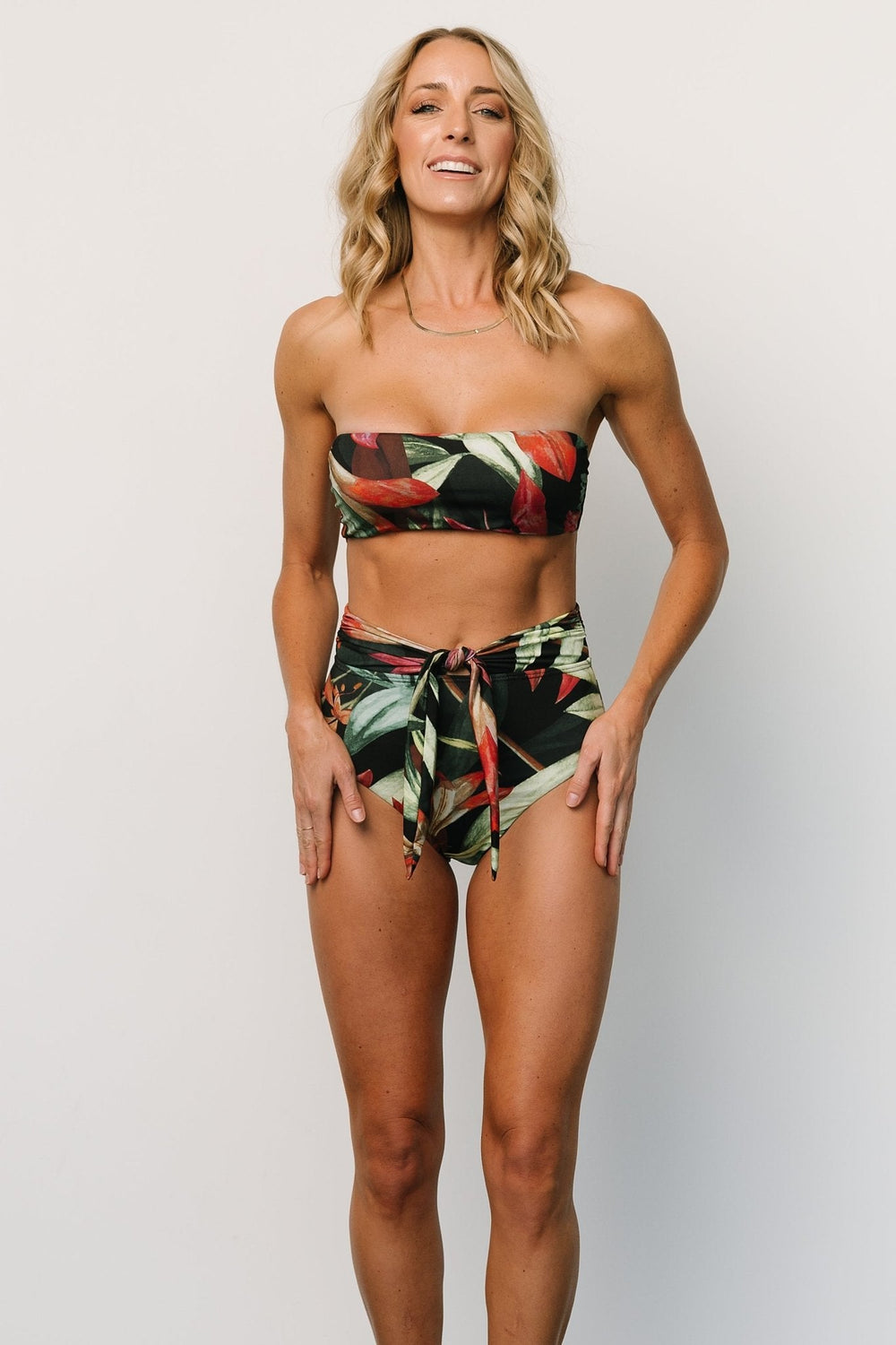 Milos High Waist Bikini Bottom | Baltic Born Midnight Floral
