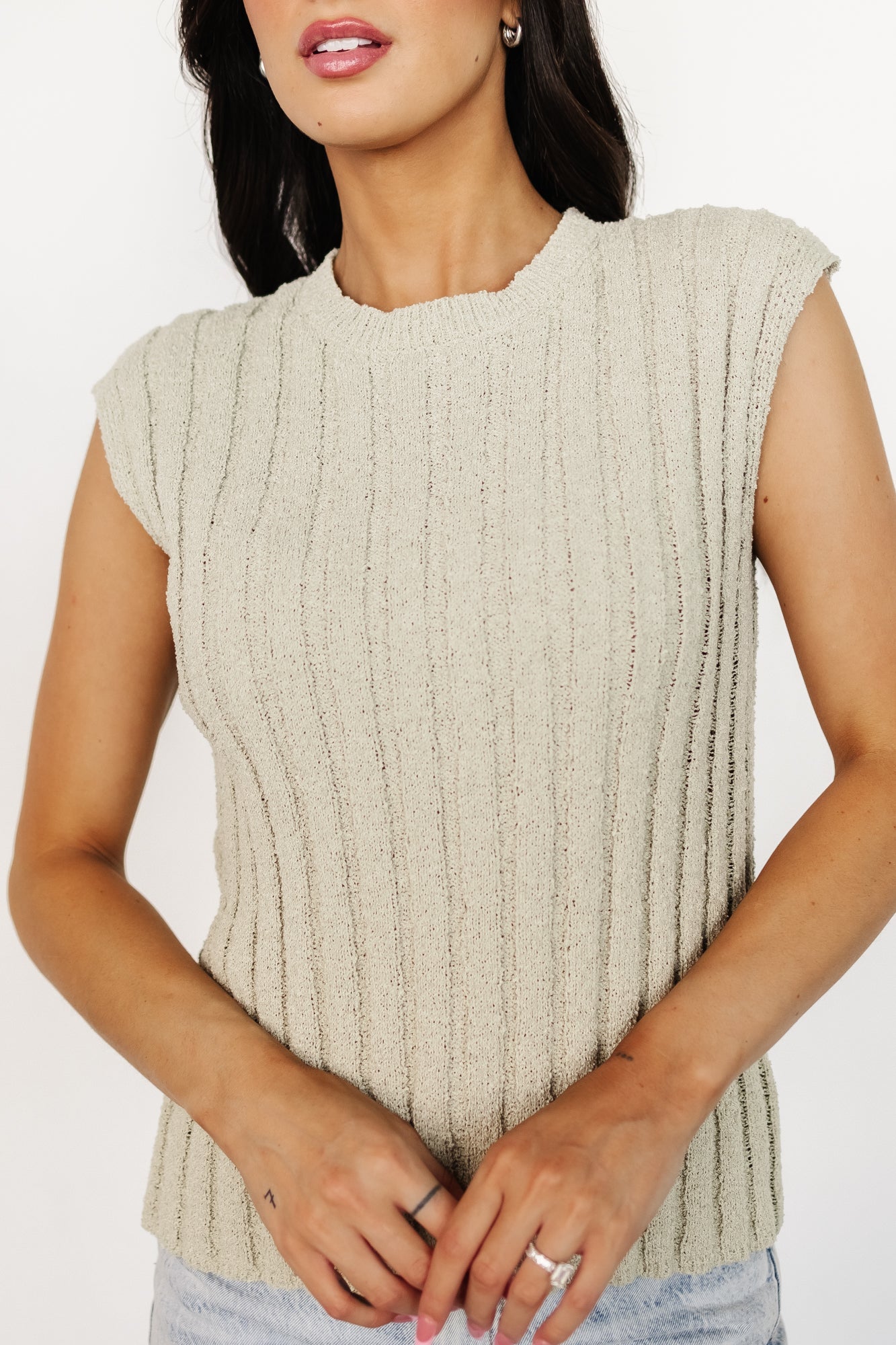 Dava Ribbed Top | Baltic Born Sage
