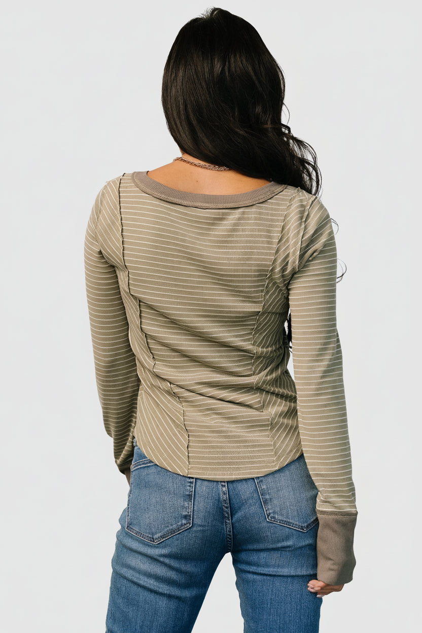 Ashford Striped Top | Baltic Born Olive