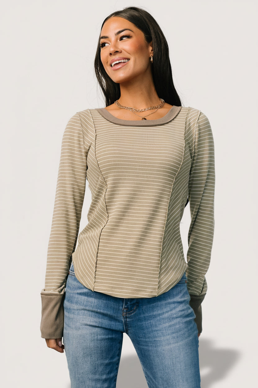 Ashford Striped Top | Baltic Born Olive
