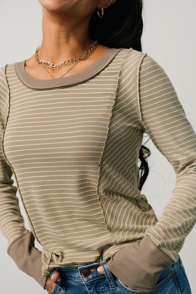 Ashford Striped Top | Baltic Born Olive
