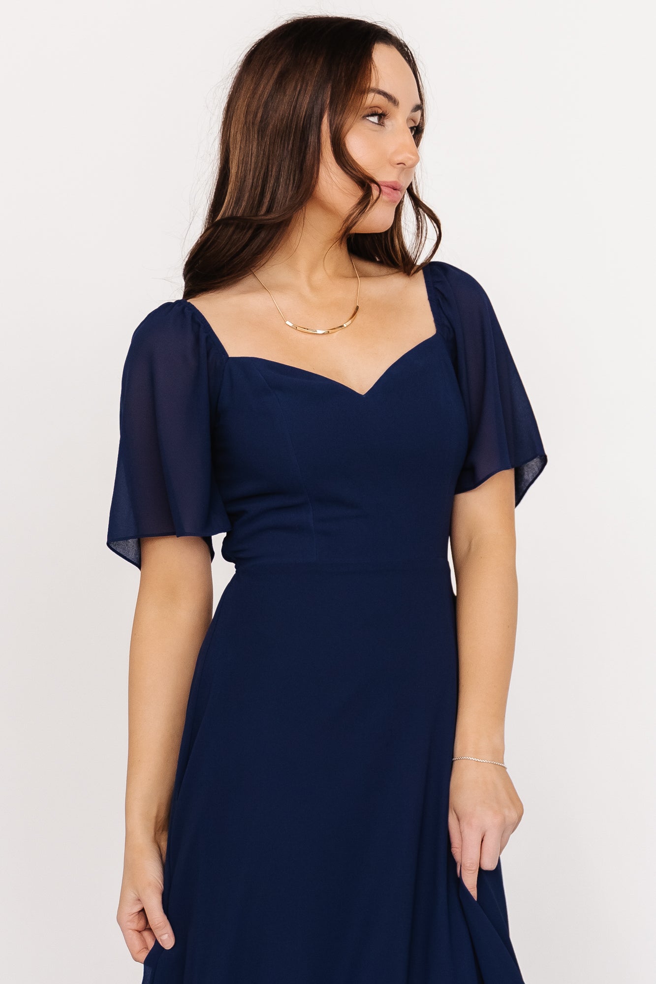 Fabric Swatch - Sierra Chiffon | Baltic Born Navy