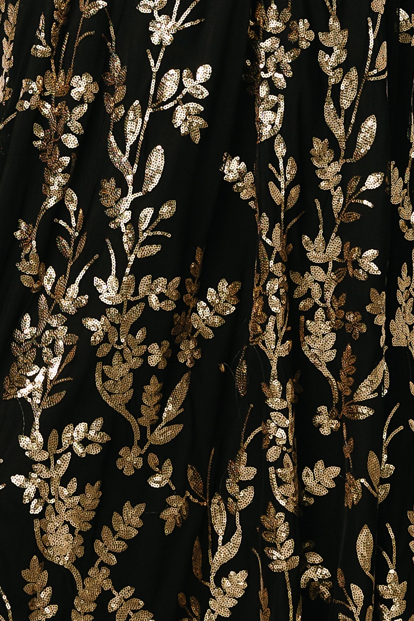 Fabric Swatch - Destiny Sequin | Baltic Born Black + Gold