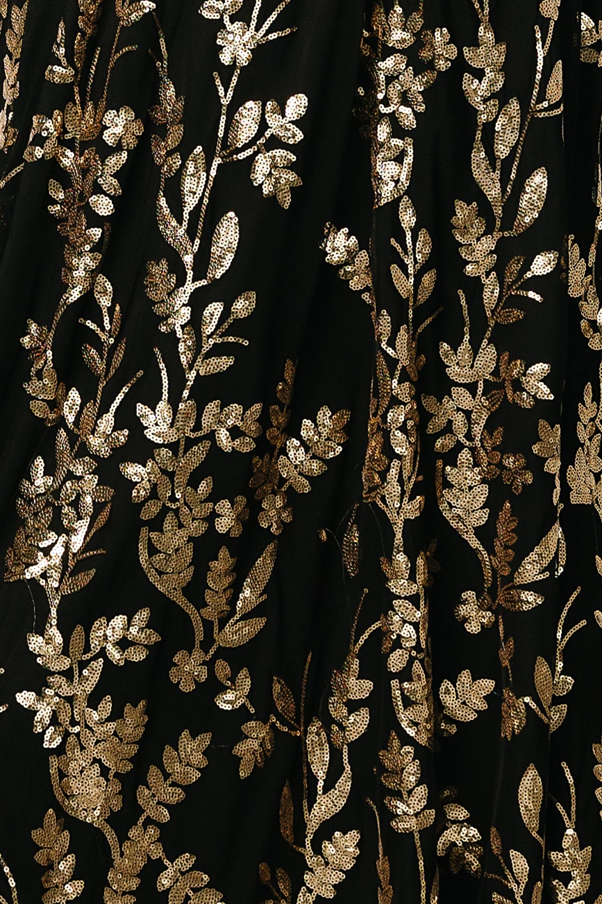 Fabric Swatch - Destiny Sequin | Baltic Born Black + Gold