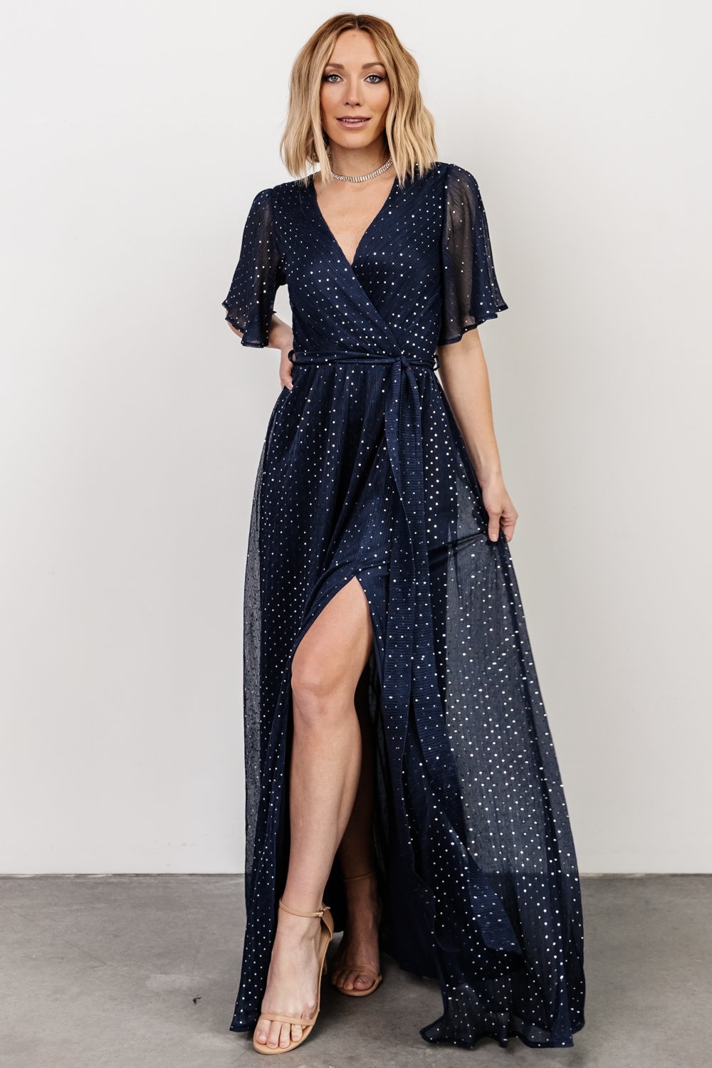 Fabric Swatch - Grace Sparkle | Baltic Born Navy