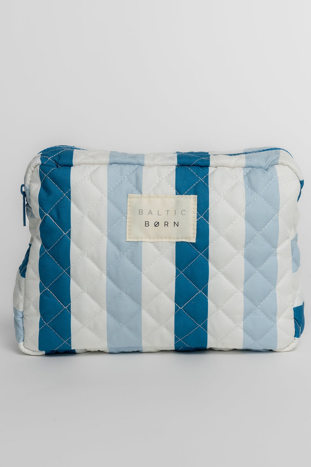 Kelani Quilted Cosmetic Bag Set | Baltic Born Blue Stripe