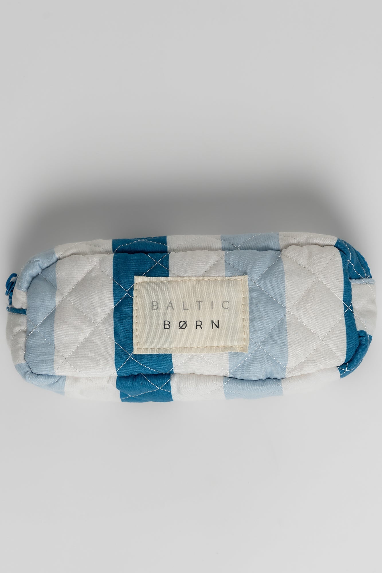 Kelani Quilted Cosmetic Bag Set | Baltic Born Blue Stripe